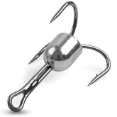 Front view of Snagging Hooks Weighted Treble Hooks set, 5pcs